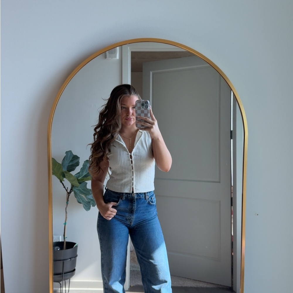 White Button Up Top